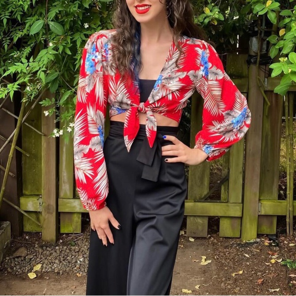 Handmade 1940s inspired blouse xs-m